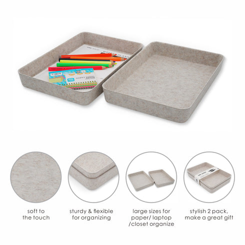 Office Desk Organizers Tray Felt Storage Bins Document File Organizer bin-pack