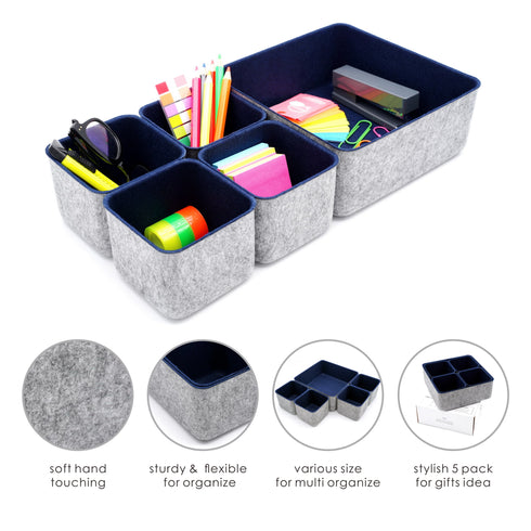 5-piece Storage Bins Set
