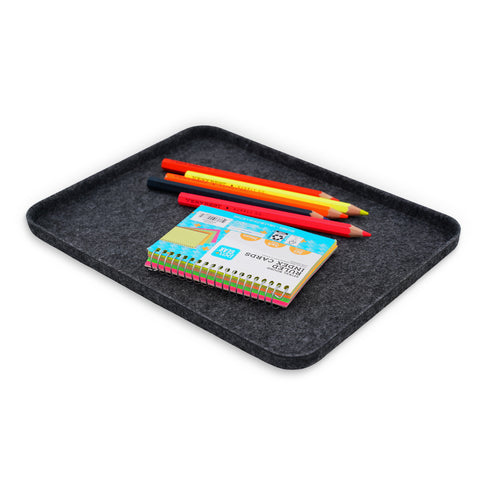 Lidded storage bin for pantry closet shelf cabinet desktop medeium size