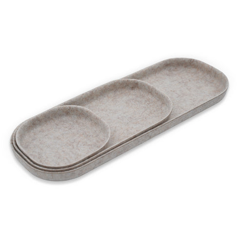 EDC Cathall Felt Pill Shaped Tray 3-piece