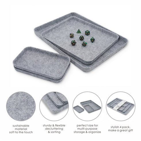 4-piece EDC Catchall felt trays