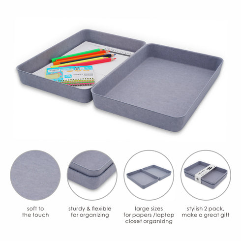 Office Desk Organizers Tray Felt Storage Bins Document File Organizer bin-pack