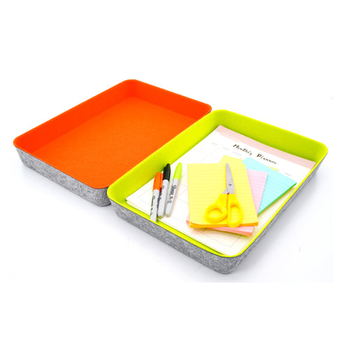Office Desk Organizers Tray Felt Storage Bins Document File Organizer bin-pack