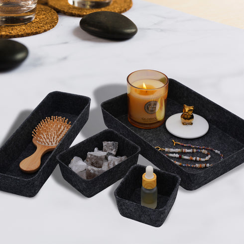 8 Piece Desk Drawer Organizer Trays