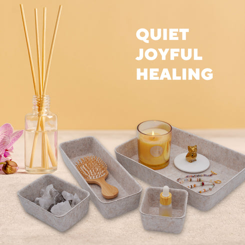 8 Piece Desk Drawer Organizer Trays