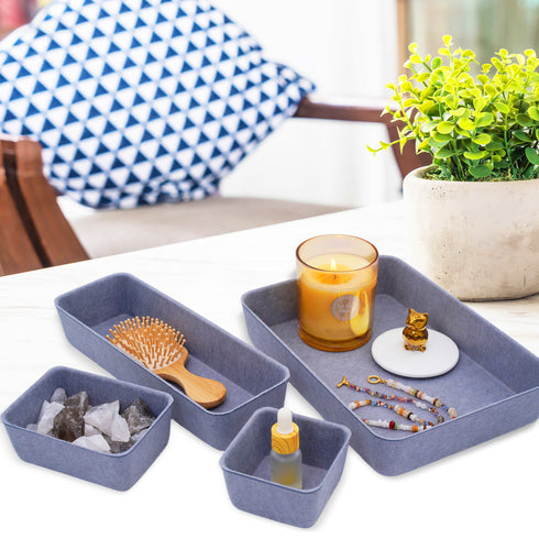 8 Piece Desk Drawer Organizer Trays