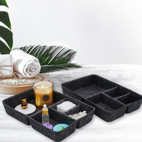 Desk Drawer Organzier Trays With 4 Compartments