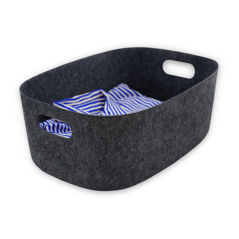 Felt Sleek Open Storage Bin Basket with handles