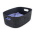Felt Sleek Open Storage Bin Basket with handles