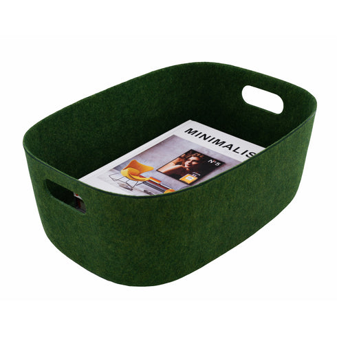 Felt Sleek Open Storage Bin Basket with handles