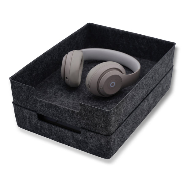 2-piece Stackable Desk Drawer Organizer Trays