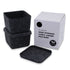 2-piece stackable cubic lidded felt drawer organizer bin