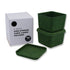 2-piece stackable cubic lidded felt drawer organizer bin