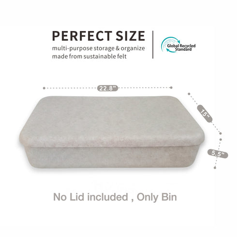 Lidded Hide Storage Felt bin basket stackable and underbed