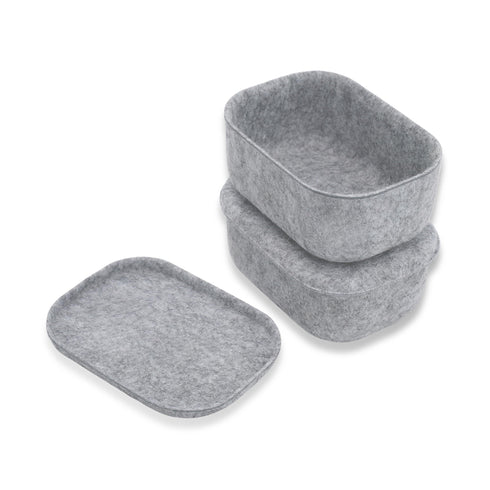 2-Piece Small Lidded Storage Bins