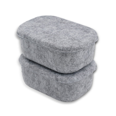 2-Piece Small Lidded Storage Bins