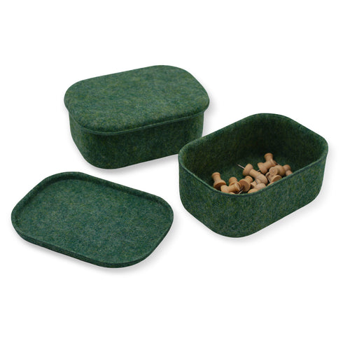 2-Piece Small Lidded Storage Bins
