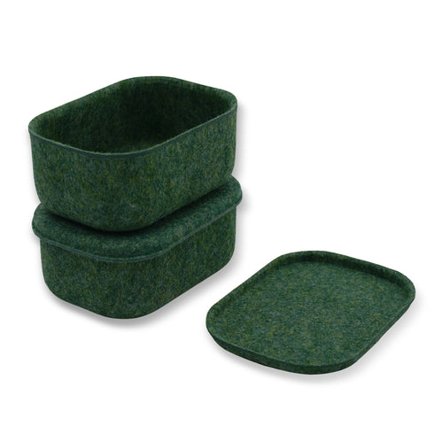 2-Piece Small Lidded Storage Bins