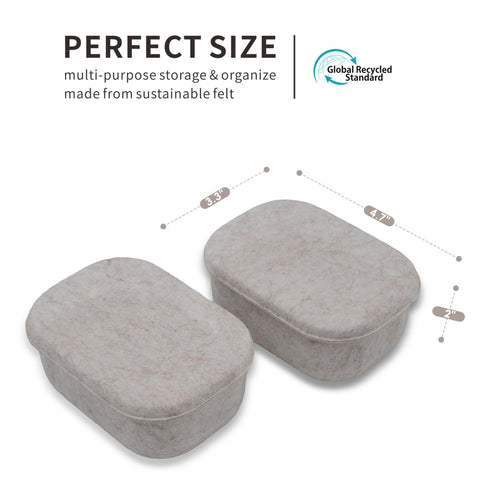 2-Piece Small Lidded Storage Bins