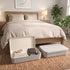 Lidded Hide Storage Felt bin underbed basket