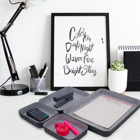 4-Piece Dest Drawer Organizer trays