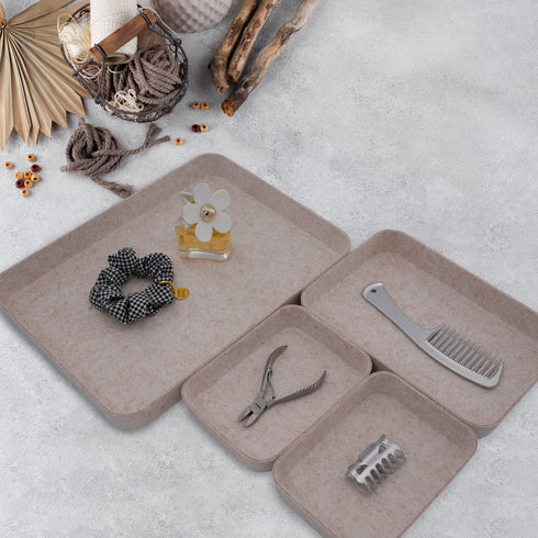 4-Piece Dest Drawer Organizer trays