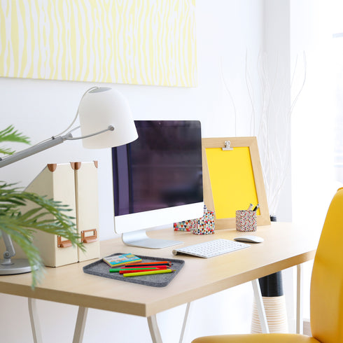 Lidded storage bin for pantry closet shelf cabinet desktop medeium size