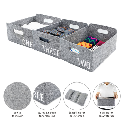 3-piece Storage Bin Basket