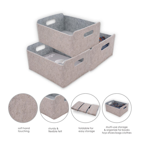 3-piece Storage Bin Basket