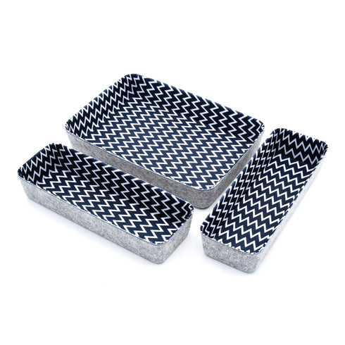 Storage Bins Patterned 3-Piece