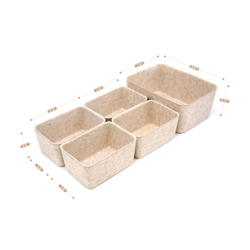 Drawer Organizer 5 Piece Deep Bins