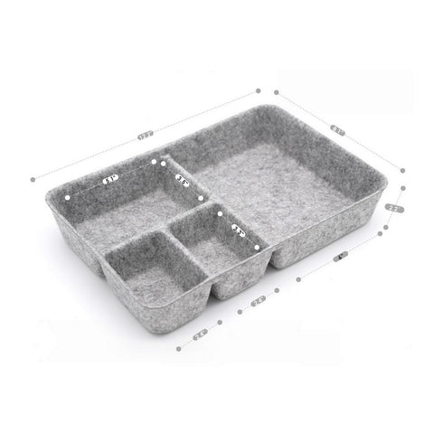 Desk Drawer Organzier Trays With 4 Compartments