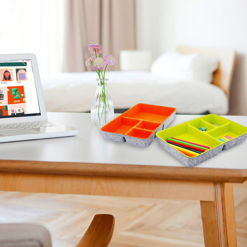 Desk Drawer Organzier Trays With 4 Compartments