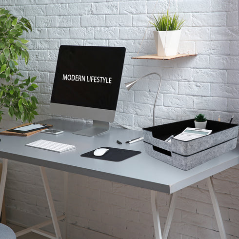 2-piece Stackable Desk Drawer Organizer Trays