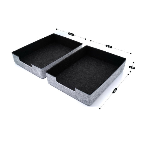 2-piece Stackable Desk Drawer Organizer Trays