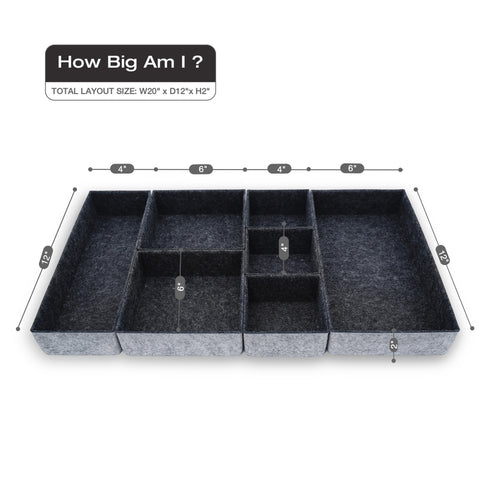 Storage Drawer Organizer Tray - 7 Piece