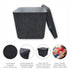 Welaxy large felt lidded hide storage basket multi-use as seating footrest coffee table