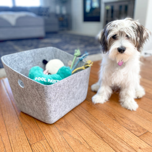 1 Pc Felt Open Storage Bin Basket