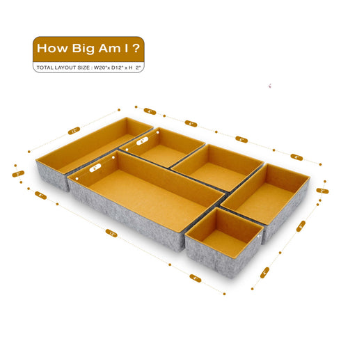 Drawer Organizer - 6 Piece