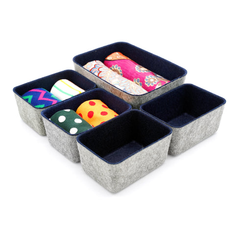 Drawer Organizer 5 Piece Deep Bins