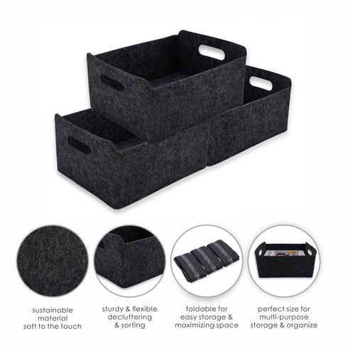 3-piece Storage Bin Basket