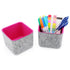 Welaxy Hot pink Welaxy Office drawer organizers box 2-piece stylish simple cute storage bins