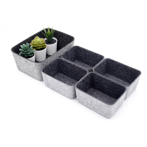 Welaxy storage & organize Charcoal Welaxy 5-piece Drawer organizers dividers storage bins
