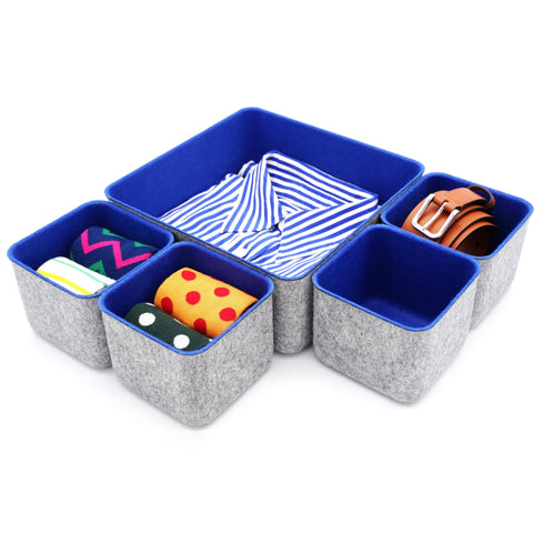 Welaxy storage & organize Classic Blue Welaxy 5-piece Desk Organizers Storage bins Set
