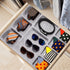 Welaxy storage & organize Gray 9 compartments Drawer Organizer trays for closet office home desk