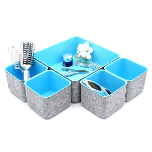 Welaxy storage & organize Sky blue Welaxy 5-piece Desk Organizers Storage bins Set