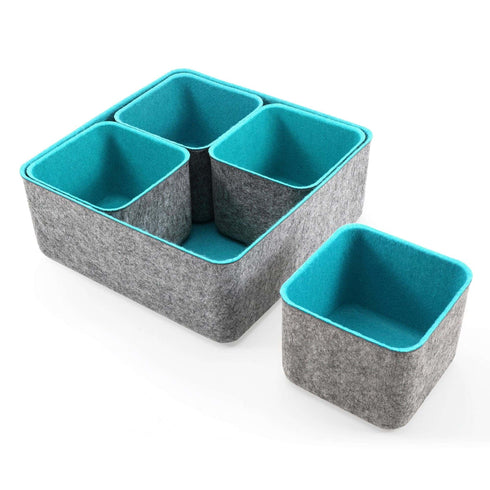 Welaxy storage & organize Turquoise Welaxy 5-piece Desk Organizers Storage bins Set