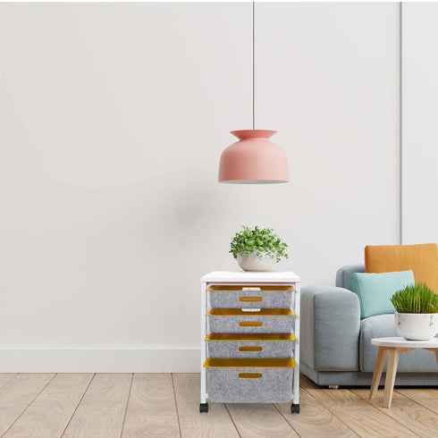 Welaxy storage & organize Welaxy 4-Felt Drawer Rolling Storage Cart