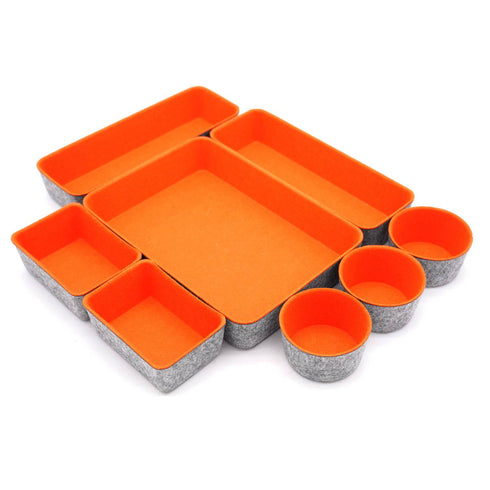 Welaxy storage & organize Welaxy 8-piece Office supplies Drawer organizers trays storage bins circles