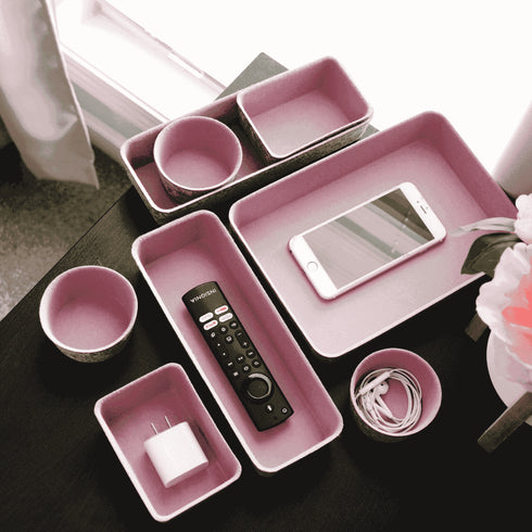 Welaxy storage & organize Welaxy 8-piece Office supplies Drawer organizers trays storage bins circles